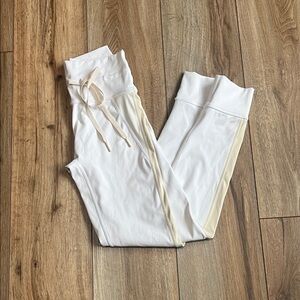 Aerie White and Tan Joggers